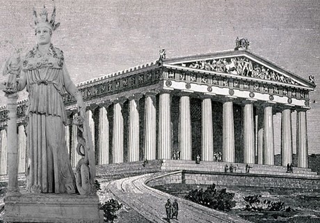 Đền Parthenon và nữ thần Athena